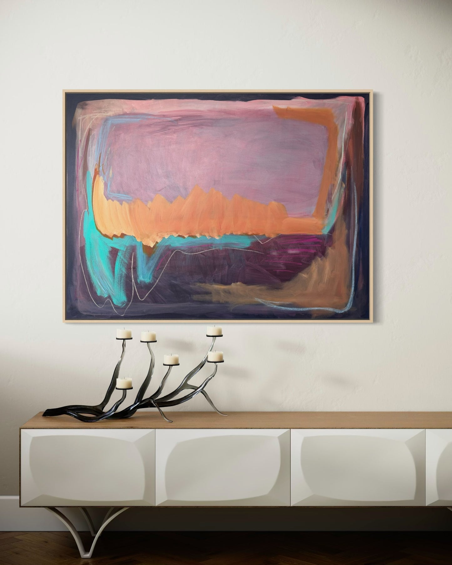 36" x 48" Acrylic and oil stick on canvas