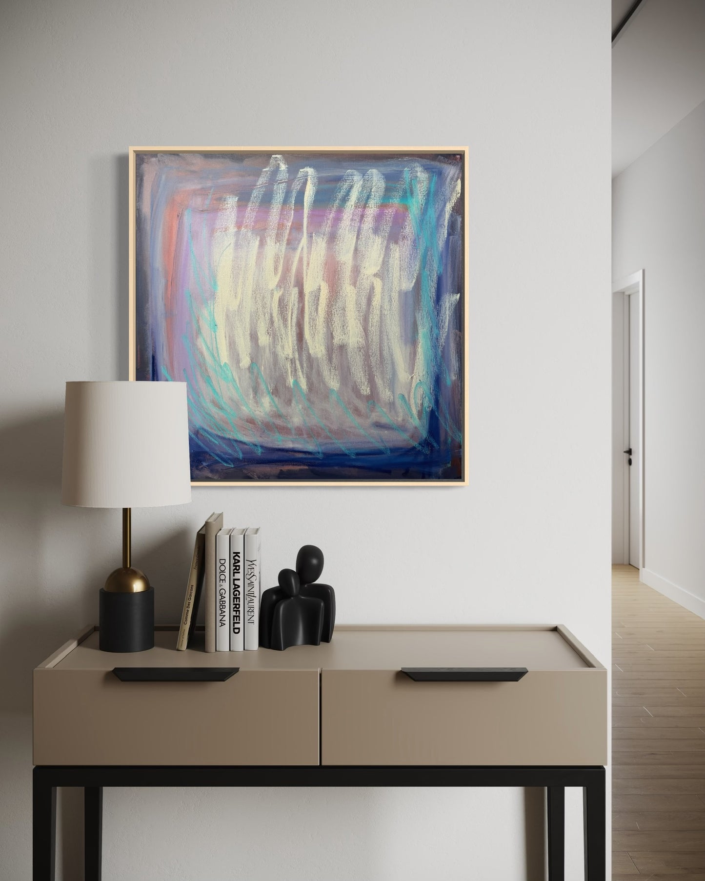24" x 24" Acrylic and oil stick on canvas
