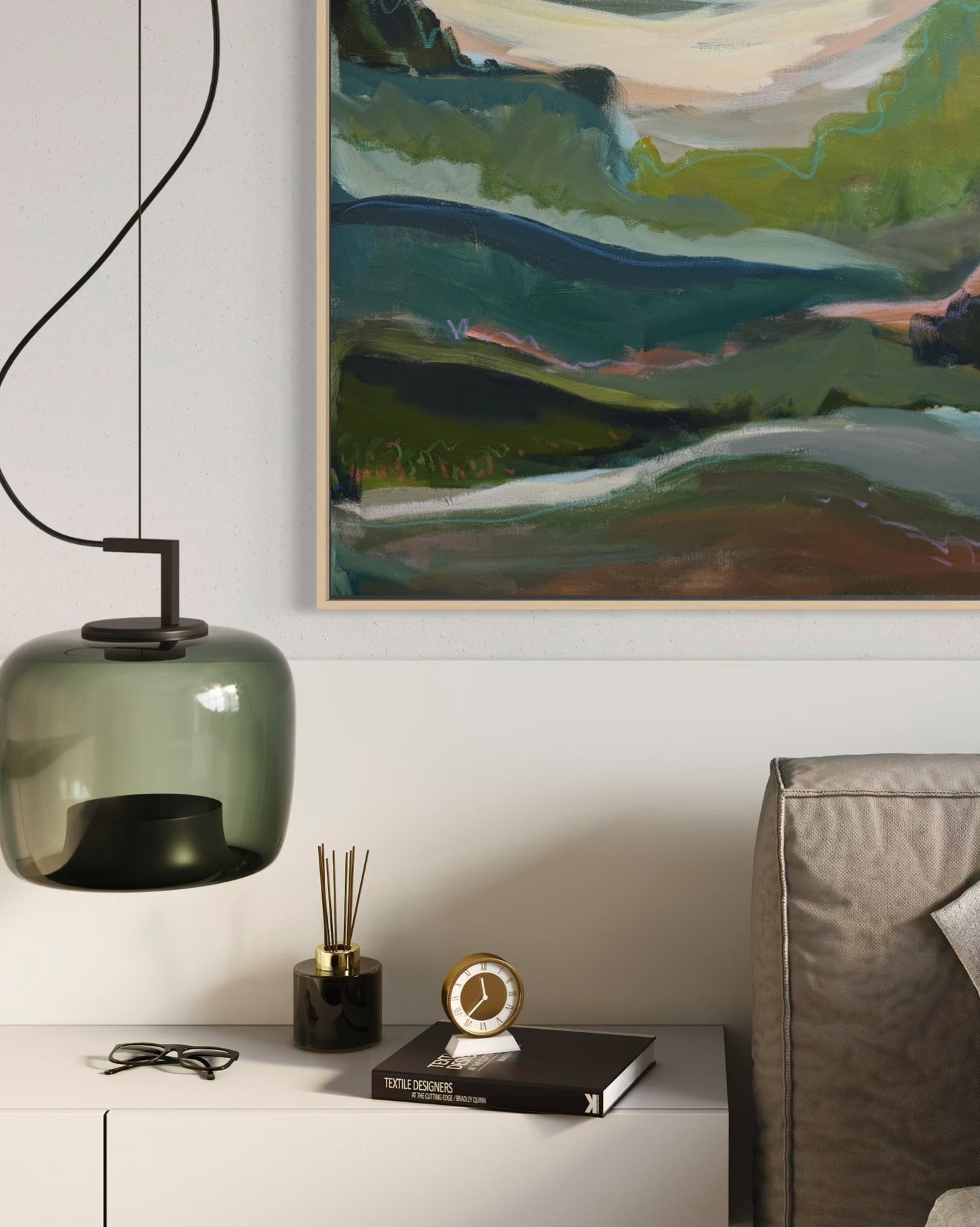 36" x 48" Abstract Landscape | Acrylic and oil stick on canvas