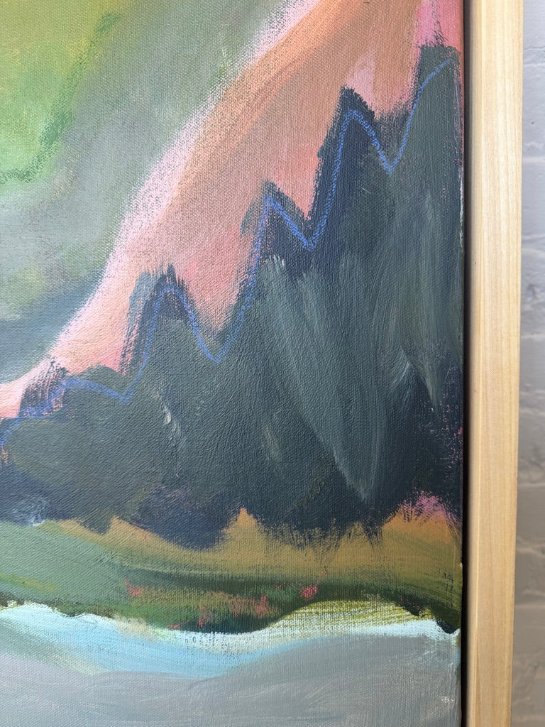 48" x 36" Abstract Landscape | Acrylic and oil stick on canvas