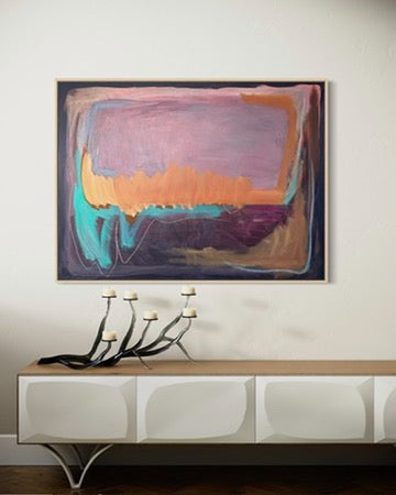 36" x 48" Acrylic and oil stick on canvas