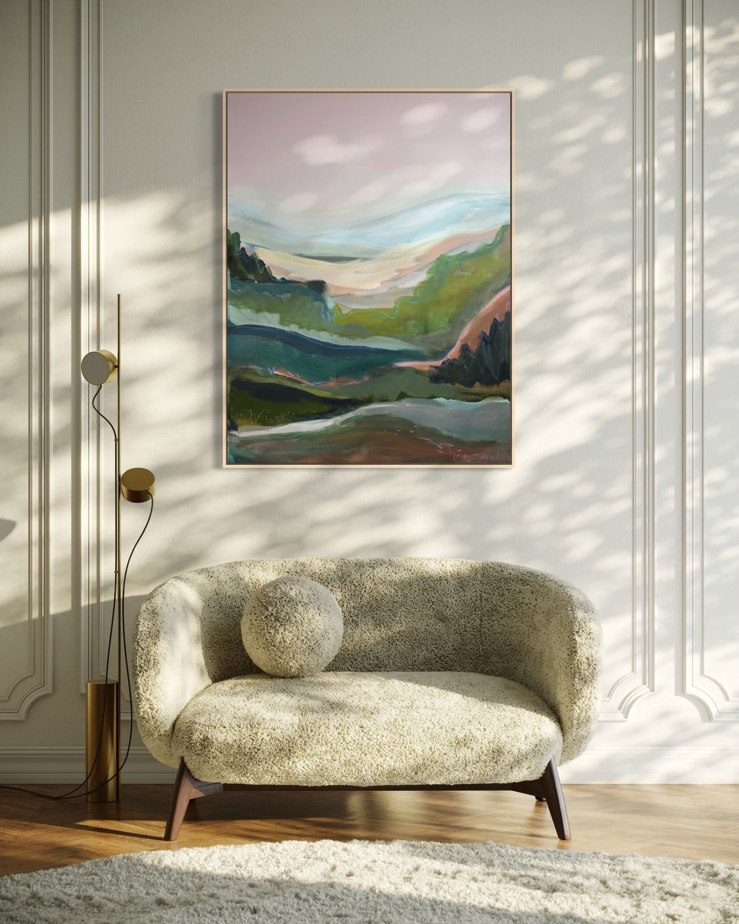 48" x 36" Abstract Landscape | Acrylic and oil stick on canvas
