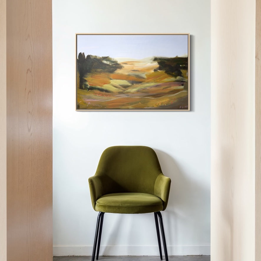 24" x 36" Abstract Landscape | Acrylic and oil stick on canvas