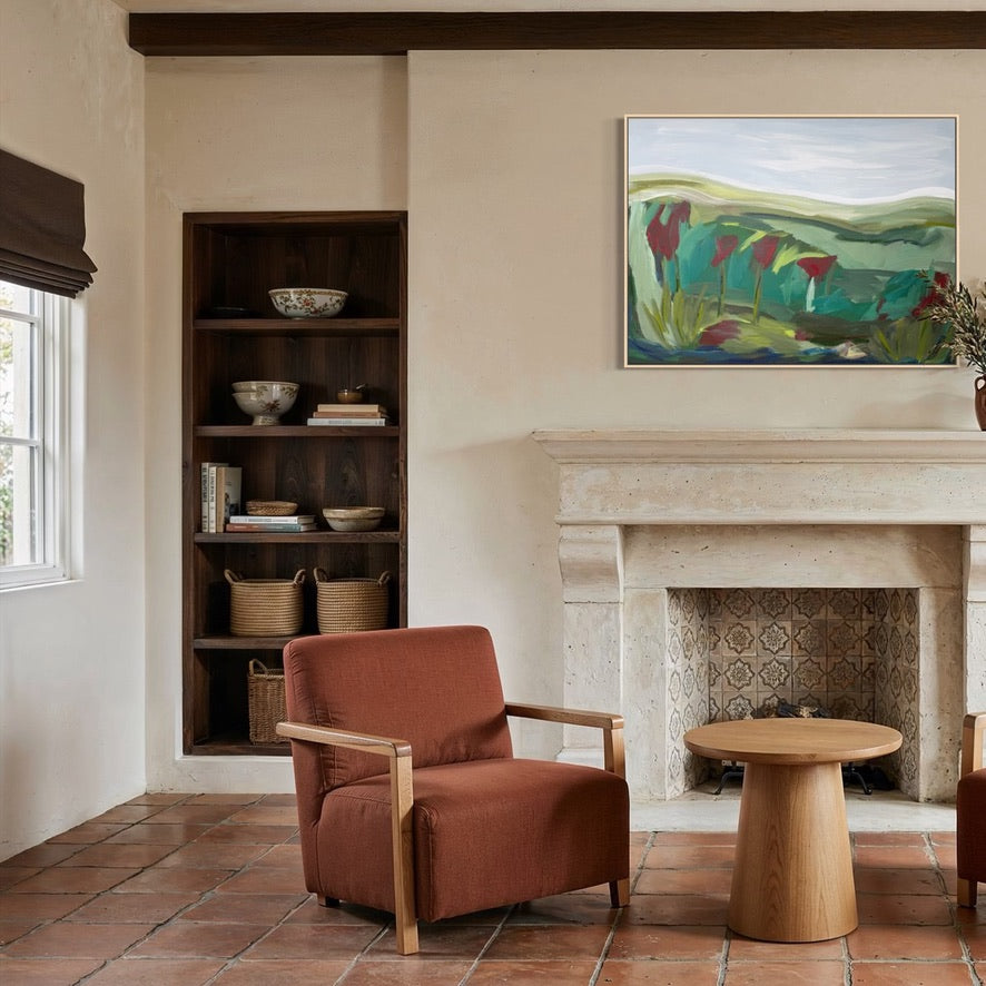 36" x 48" | Garden with a view, I