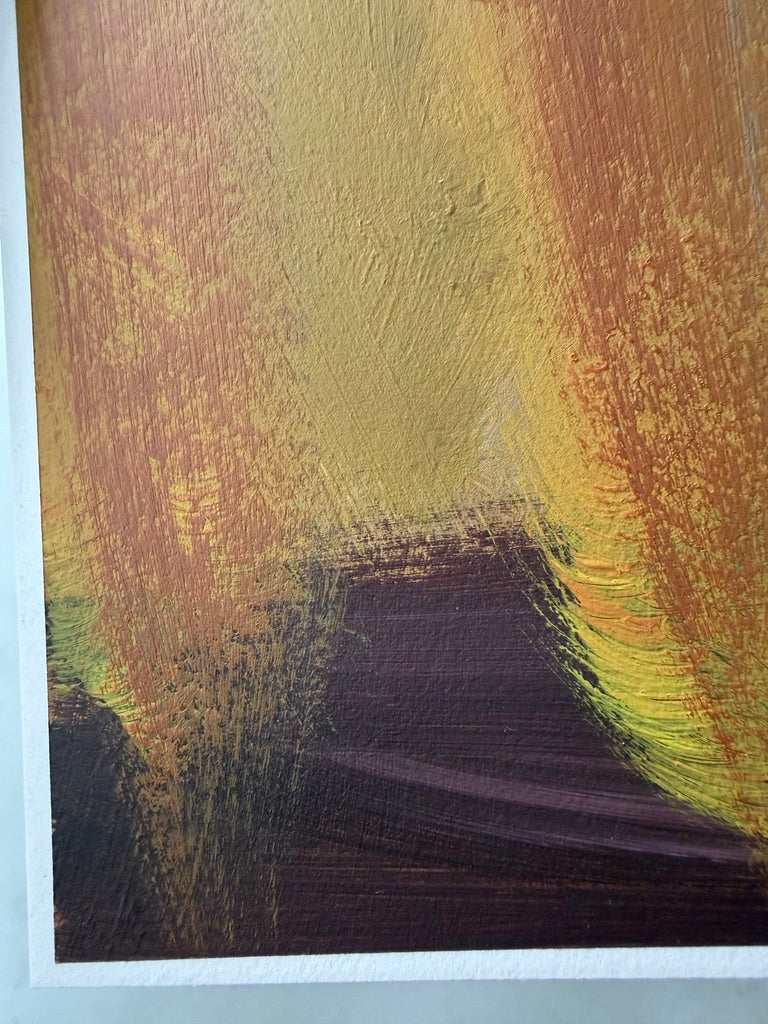 14" x 11" Abstract Floral: Acrylic on Paper