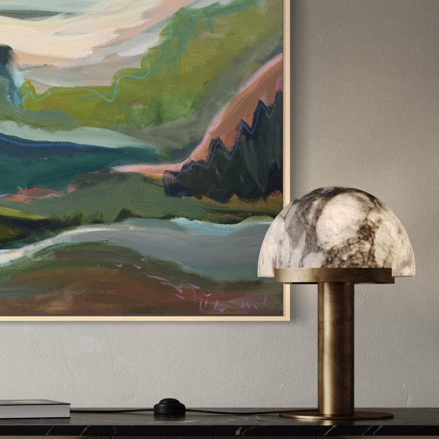 48" x 36" Abstract Landscape | Acrylic and oil stick on canvas
