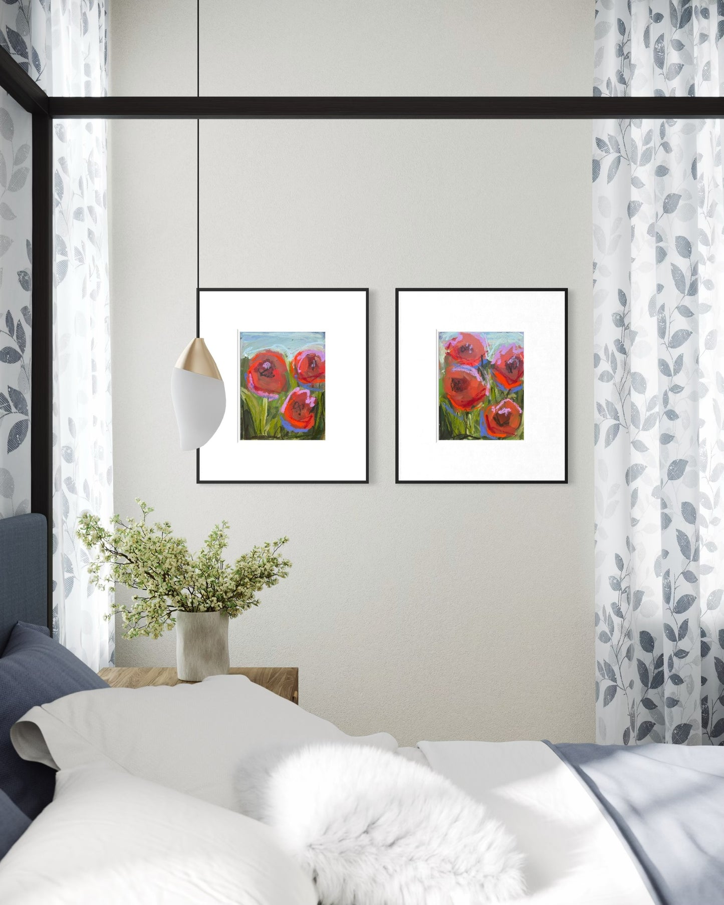 (Sizes vary) | Landscape florals on paper "Open Bloom"