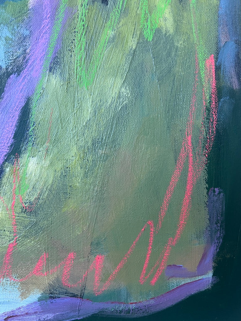 36"x48" Abstract Landscape: Acrylic and Oil Stick on Canvas