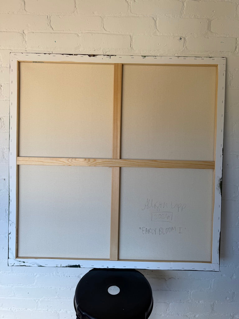 36" x 36" Green Abstract Painting | Acrylic and Oil Stick on Canvas