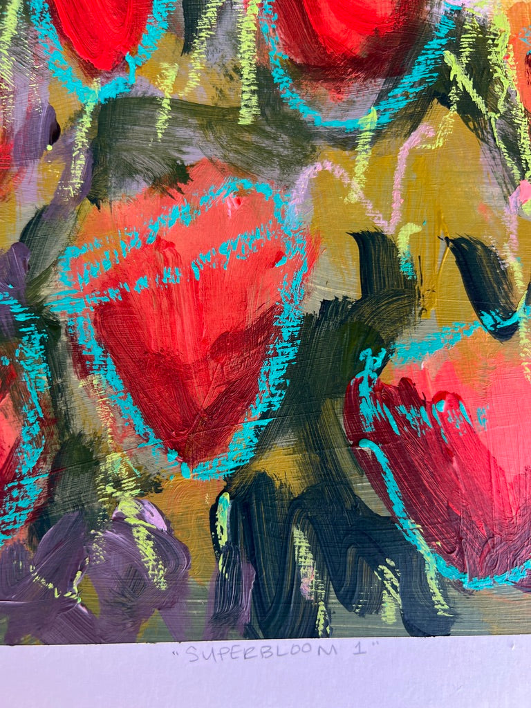12" x 10" Superbloom on Paper Paintings (6 variations)