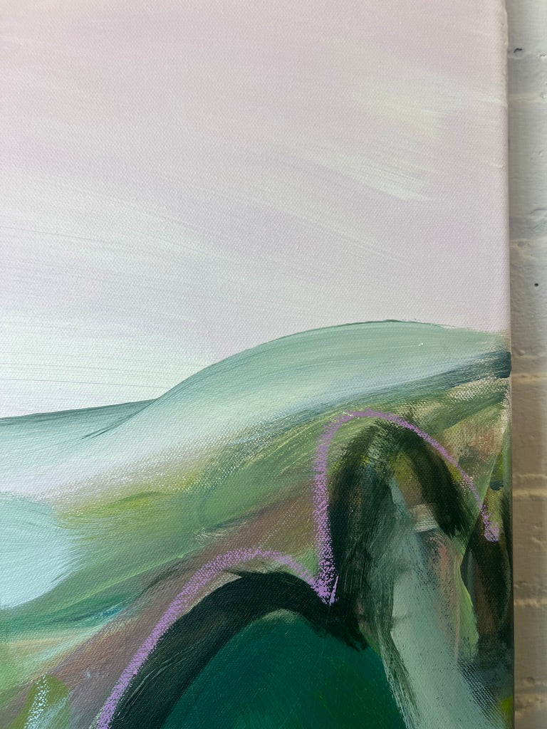 36"x48" Abstract Landscape: Acrylic and Oil Stick on Canvas