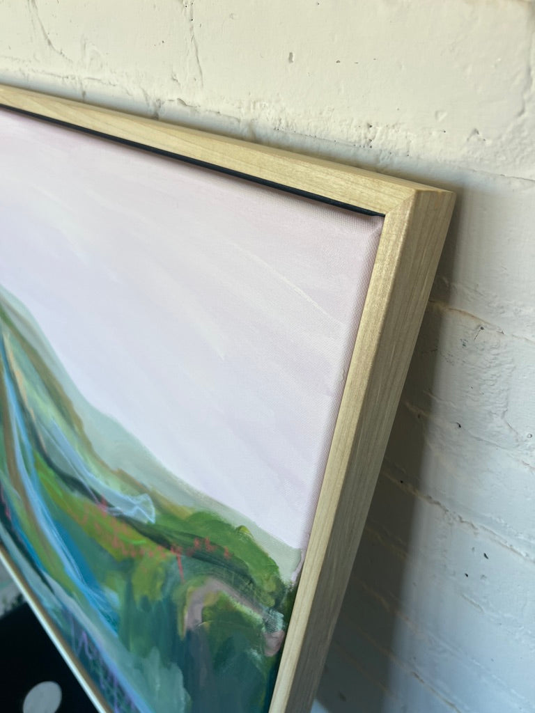 24" x 24" Abstract Landscape: Acrylic and Oil Stick on Canvas