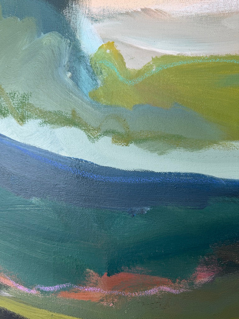 48" x 36" Abstract Landscape | Acrylic and oil stick on canvas