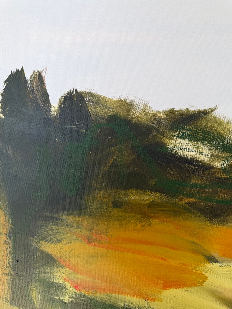 24" x 36" Abstract Landscape | Acrylic and oil stick on canvas