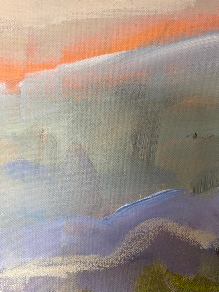 36" x 36" Abstract Landscape (Acrylic and oil stick on canvas)