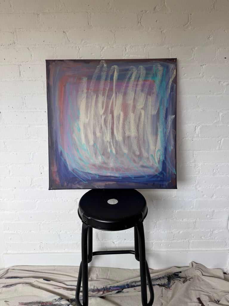 24" x 24" Acrylic and oil stick on canvas