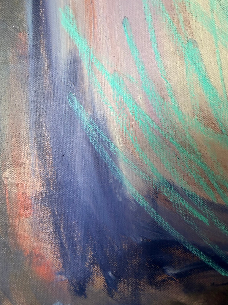 24" x 24" Acrylic and oil stick on canvas