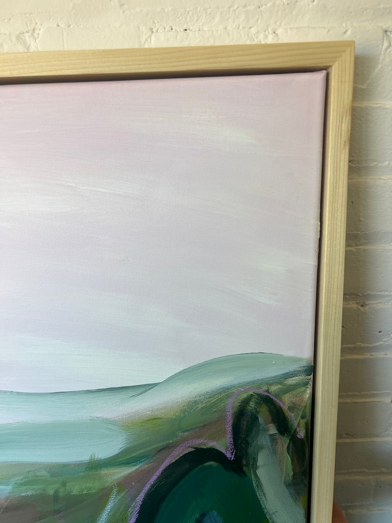 36"x48" Abstract Landscape: Acrylic and Oil Stick on Canvas