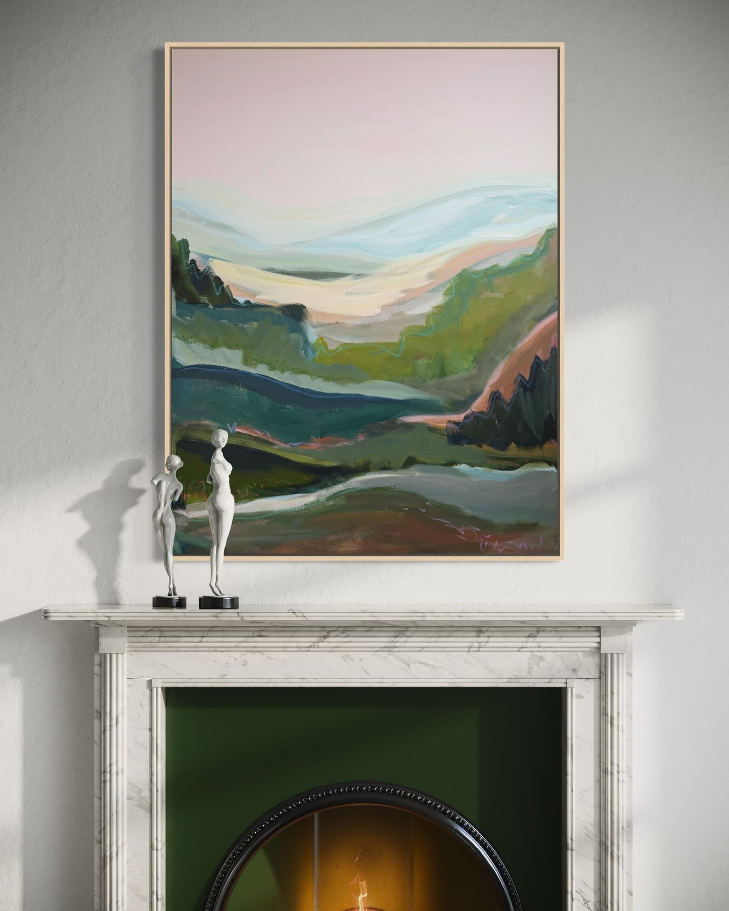 48" x 36" Abstract Landscape | Acrylic and oil stick on canvas