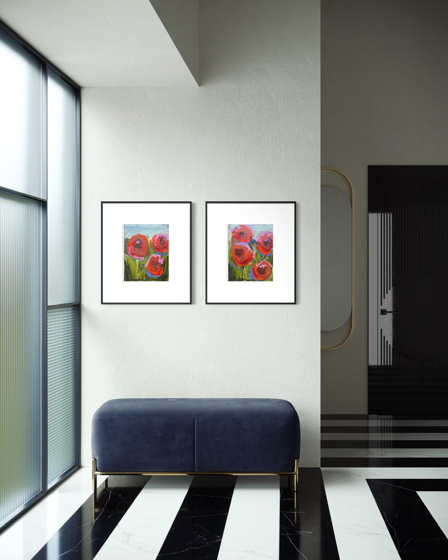 (Sizes vary) | Landscape florals on paper "Open Bloom"