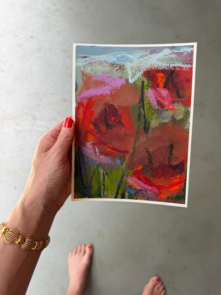 (Sizes vary) | Landscape florals on paper "Open Bloom"