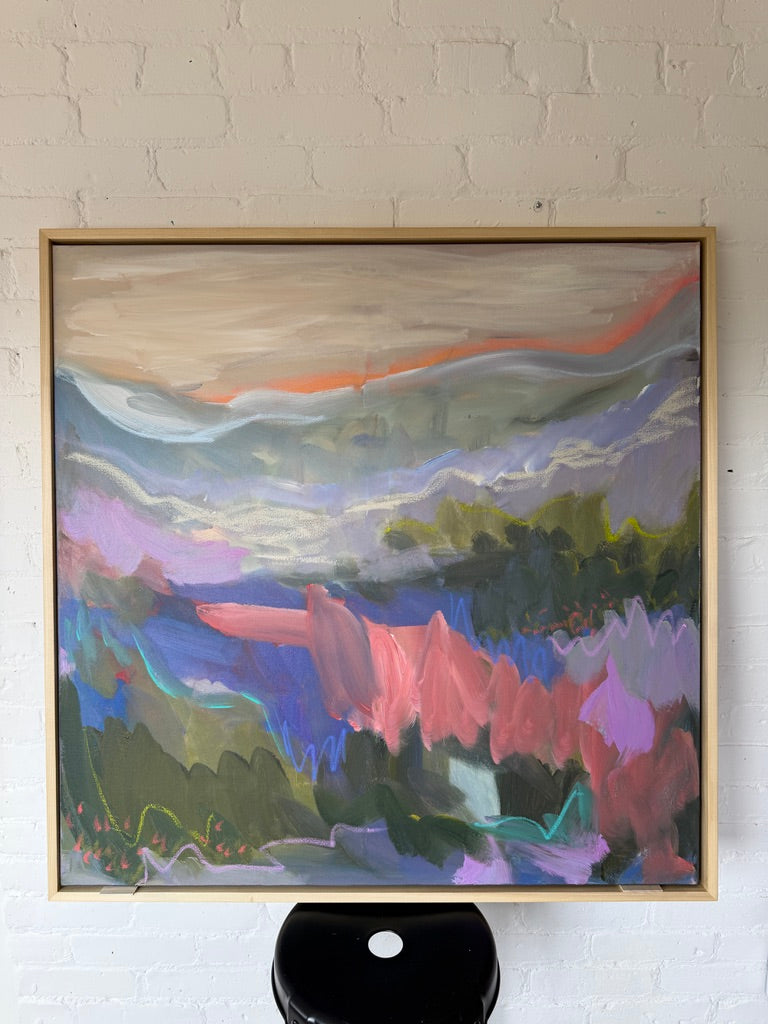 36" x 36" Abstract Landscape (Acrylic and oil stick on canvas)