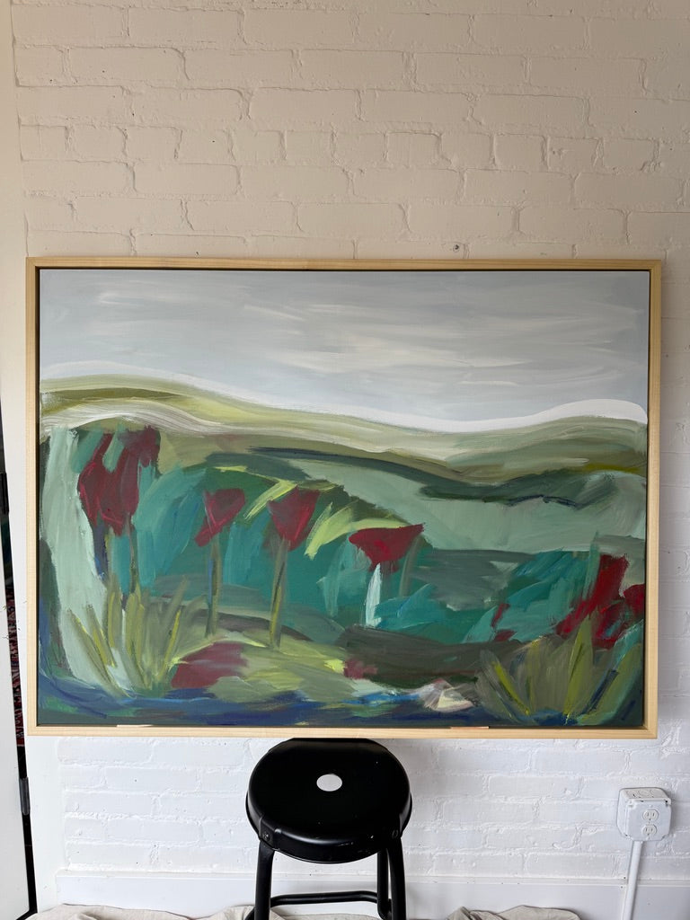 36" x 48" | Garden with a view, I