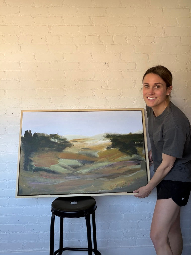 24" x 36" Abstract Landscape | Acrylic and oil stick on canvas