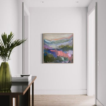 36" x 36" Abstract Landscape (Acrylic and oil stick on canvas)