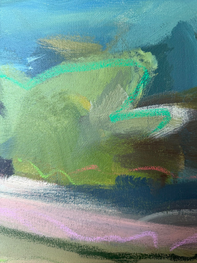 36" x 48" Abstract Landscape | Acrylic and oil stick on canvas