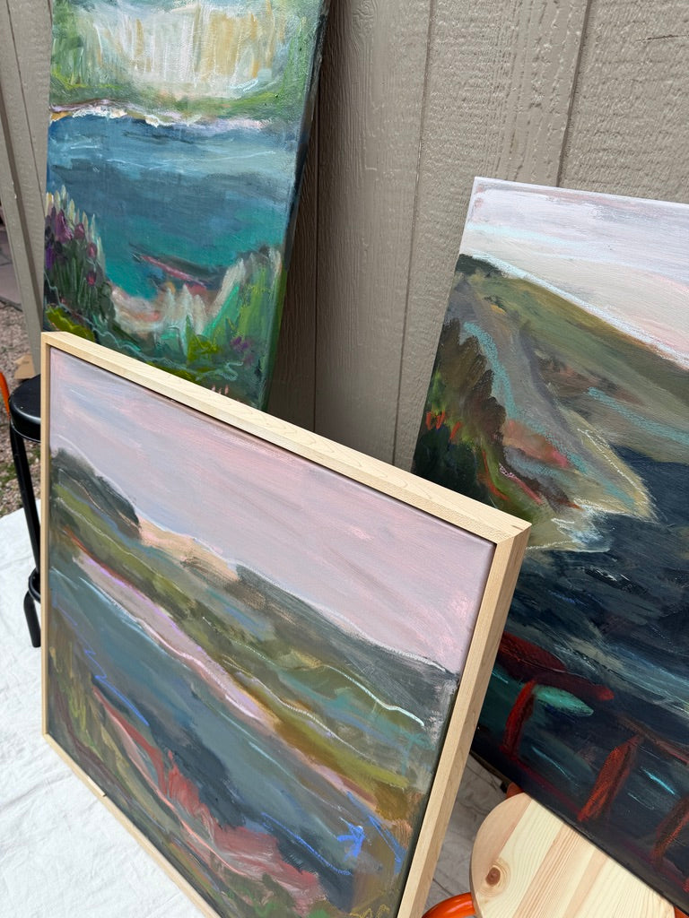 30" x 30" | Across the river