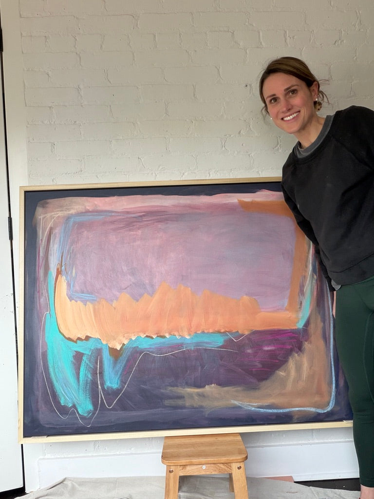 36" x 48" Acrylic and oil stick on canvas