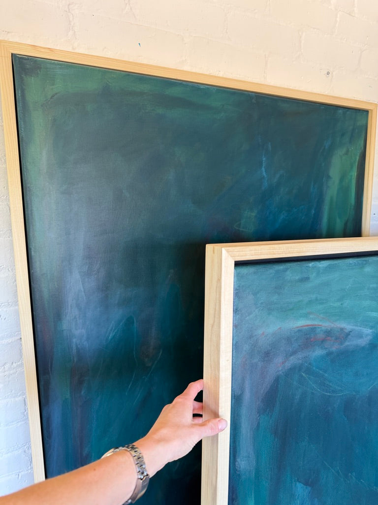 (set of 2) 48" x 36" Mixed Media on Canvas