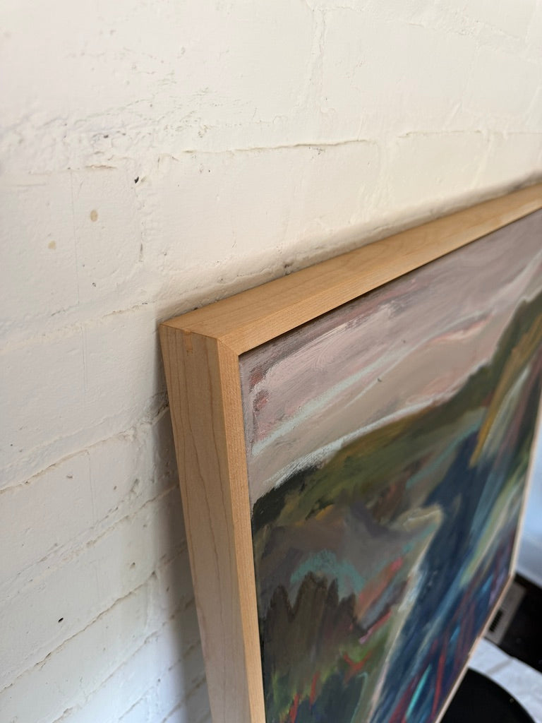 30" x 30" | Red Bridge Moment