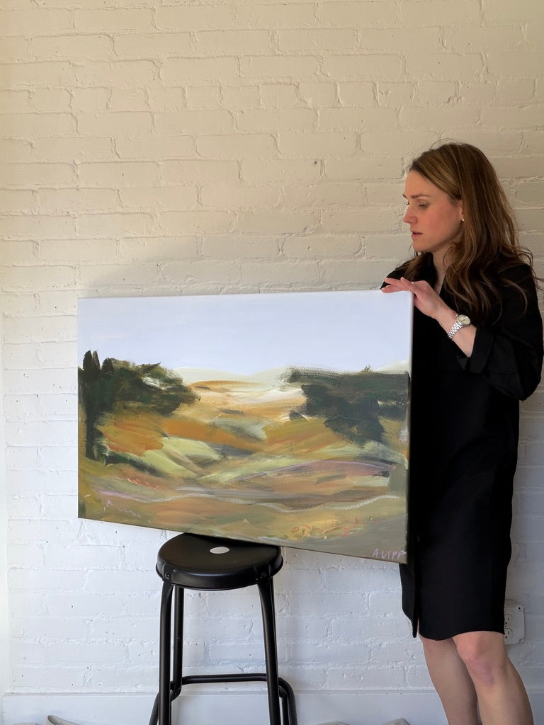 24" x 36" Abstract Landscape | Acrylic and oil stick on canvas