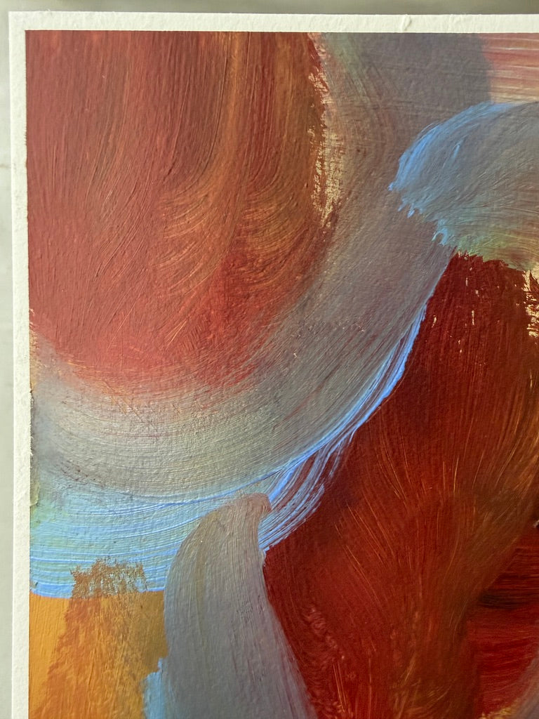 14" x 11" Abstract Floral: Acrylic on Paper