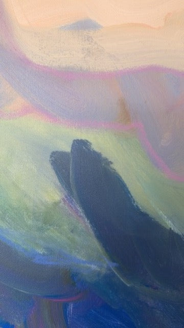 36" x 36" Abstract Landscape (Acrylic and oil stick on canvas)