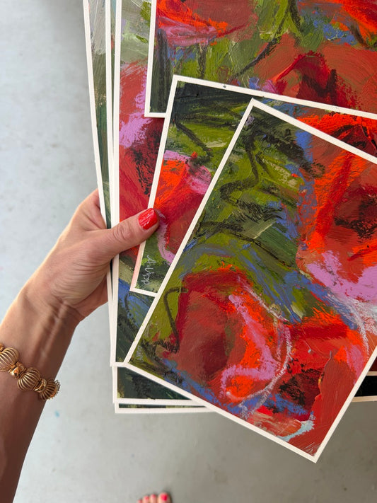 (Sizes vary) | Landscape florals on paper "Open Bloom"