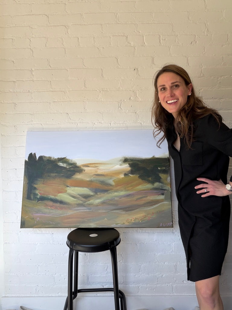 24" x 36" Abstract Landscape | Acrylic and oil stick on canvas