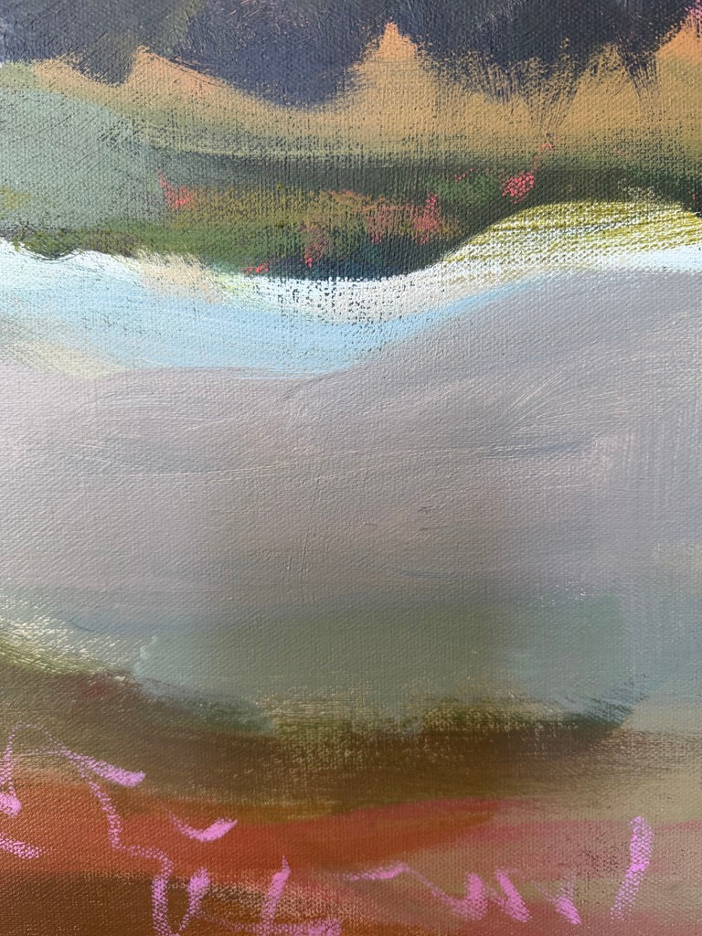 48" x 36" Abstract Landscape | Acrylic and oil stick on canvas