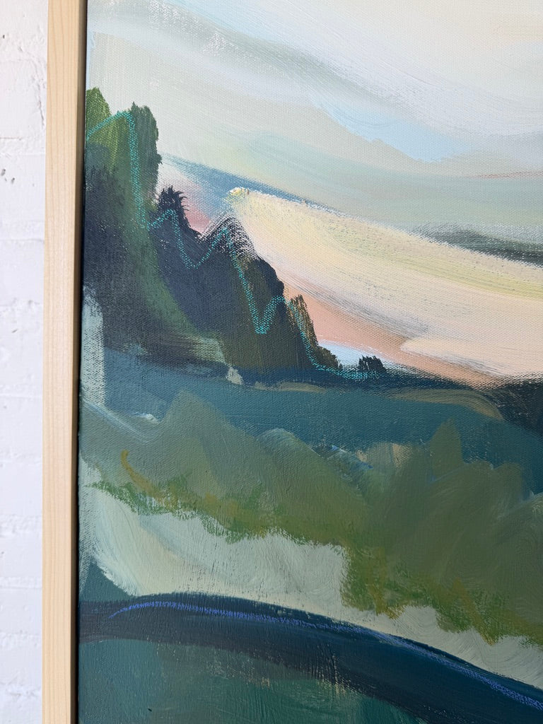48" x 36" Abstract Landscape | Acrylic and oil stick on canvas