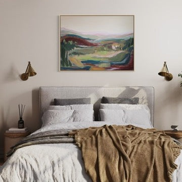 36" x 48" Abstract Landscape | Acrylic and oil stick on canvas | "It's pronounced 'aubergine' II"