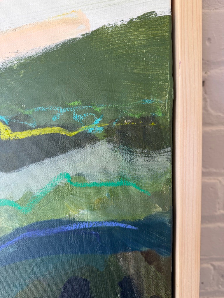 36" x 48" Abstract Landscape | Acrylic and oil stick on canvas