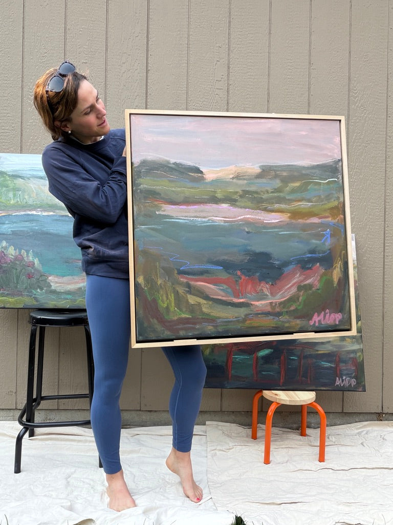 30" x 30" | Across the river