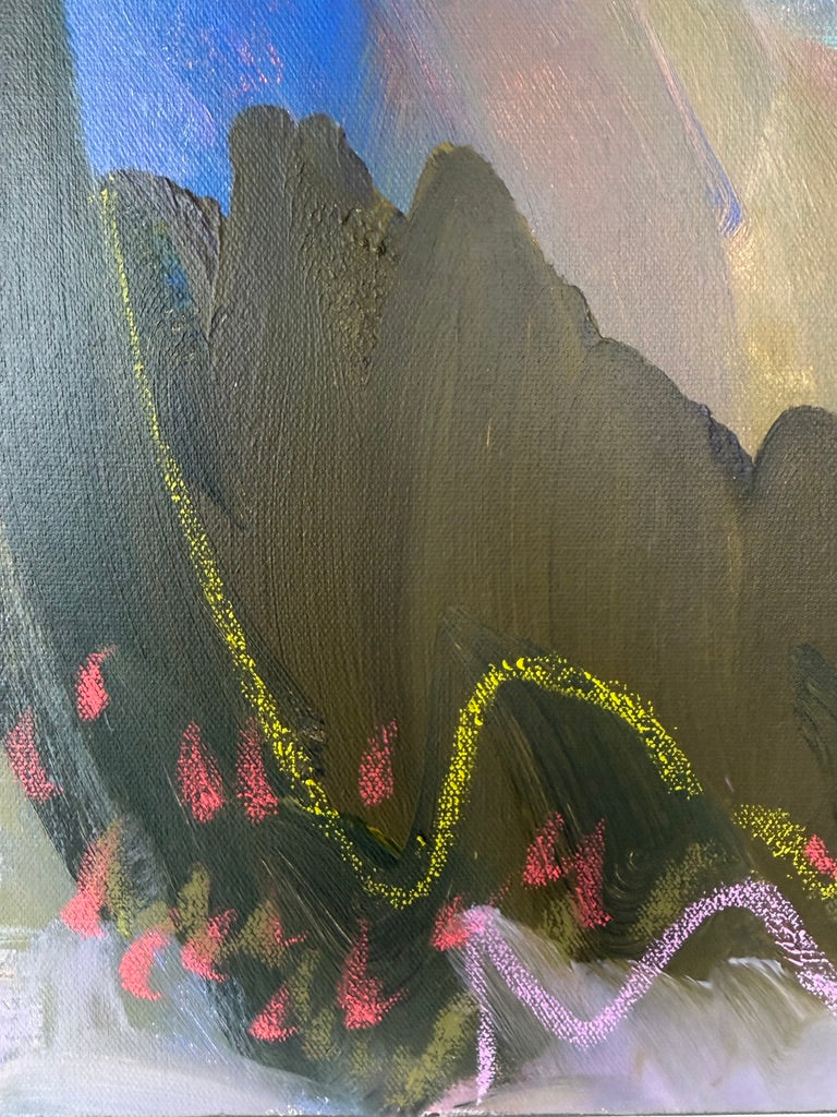 36" x 36" Abstract Landscape (Acrylic and oil stick on canvas)