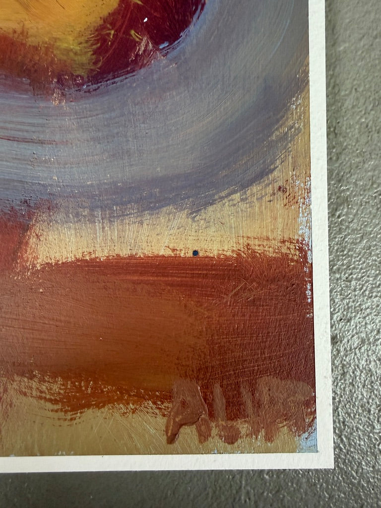 14" x 11" Abstract Floral: Acrylic on Paper