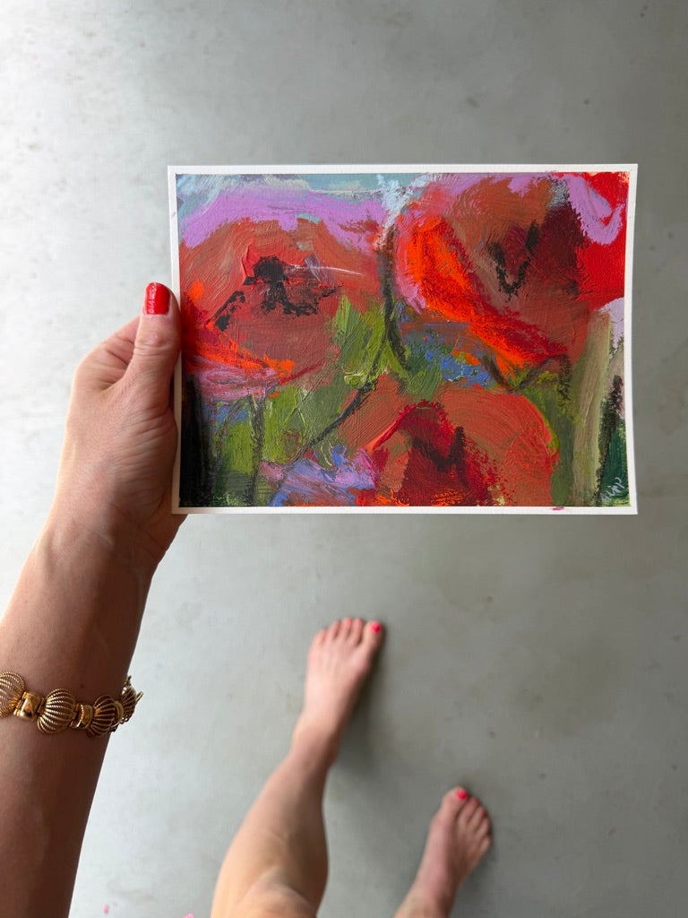 (Sizes vary) | Landscape florals on paper "Open Bloom"