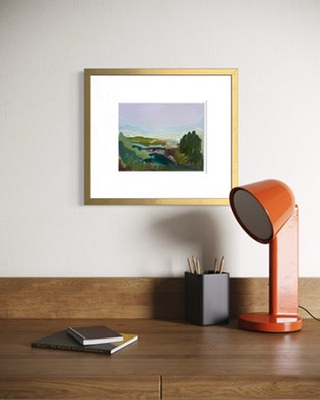 8"x10" Abstract Landscape: Acrylic and Oil Stick on Paper