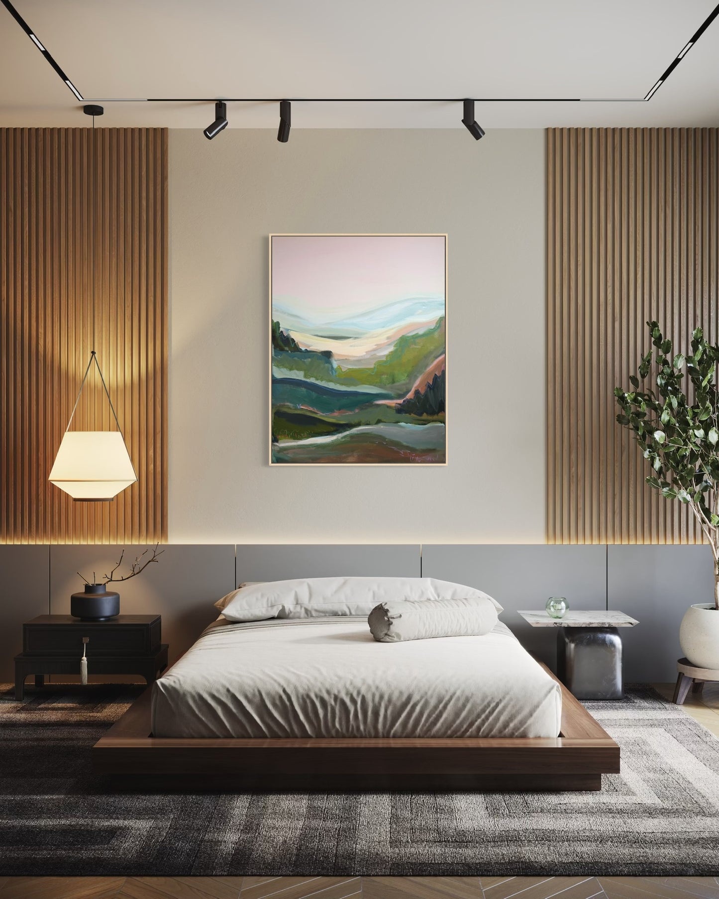 48" x 36" Abstract Landscape | Acrylic and oil stick on canvas