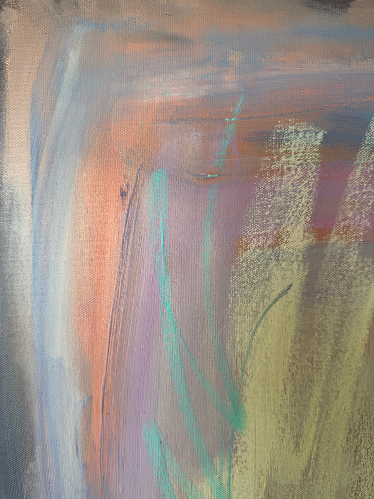 24" x 24" Acrylic and oil stick on canvas